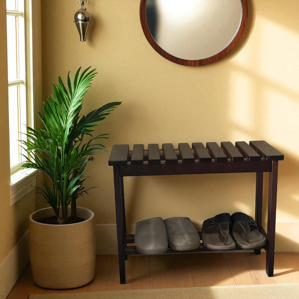 Zebra Dark Series Shoe Bench