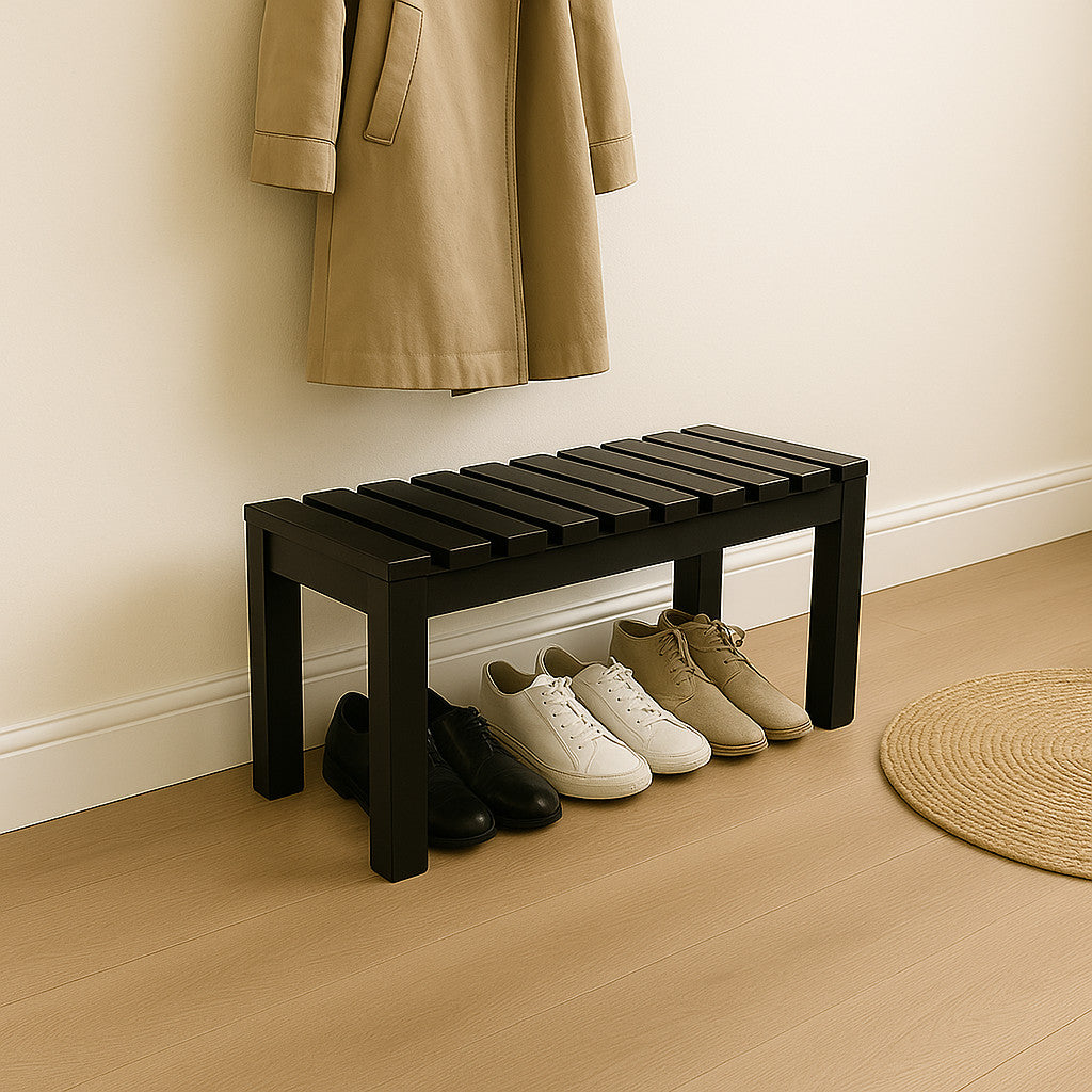 Waterproof Solid Wood Shoe Bench