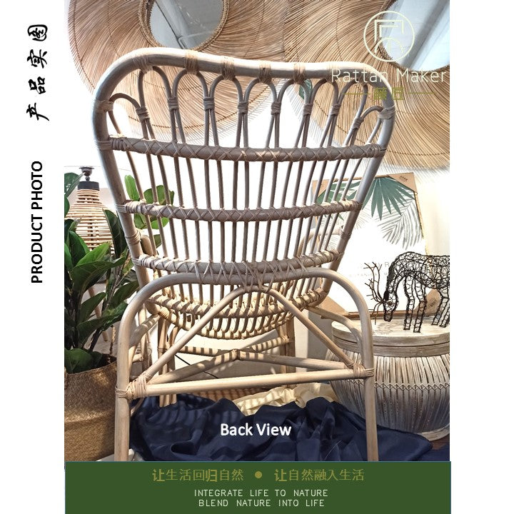 Handmade Natural Rattan Relax Armchair