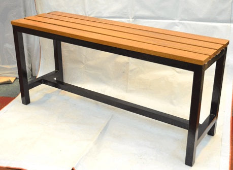 Wood Metal Indoor Outdoor Bench Chair