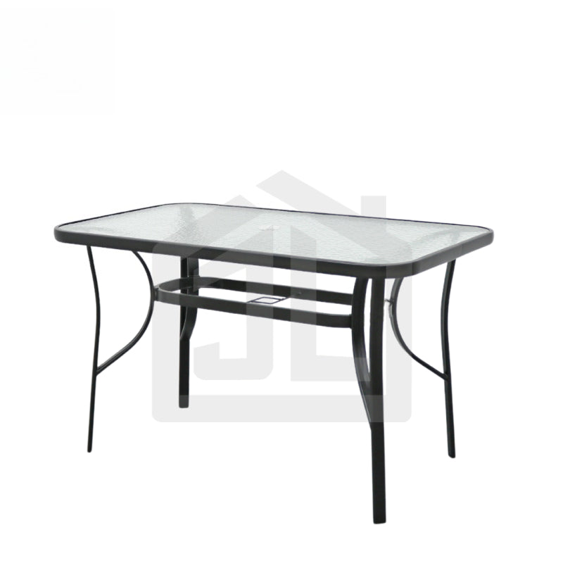 Rectangular Glass Outdoor Dining Table