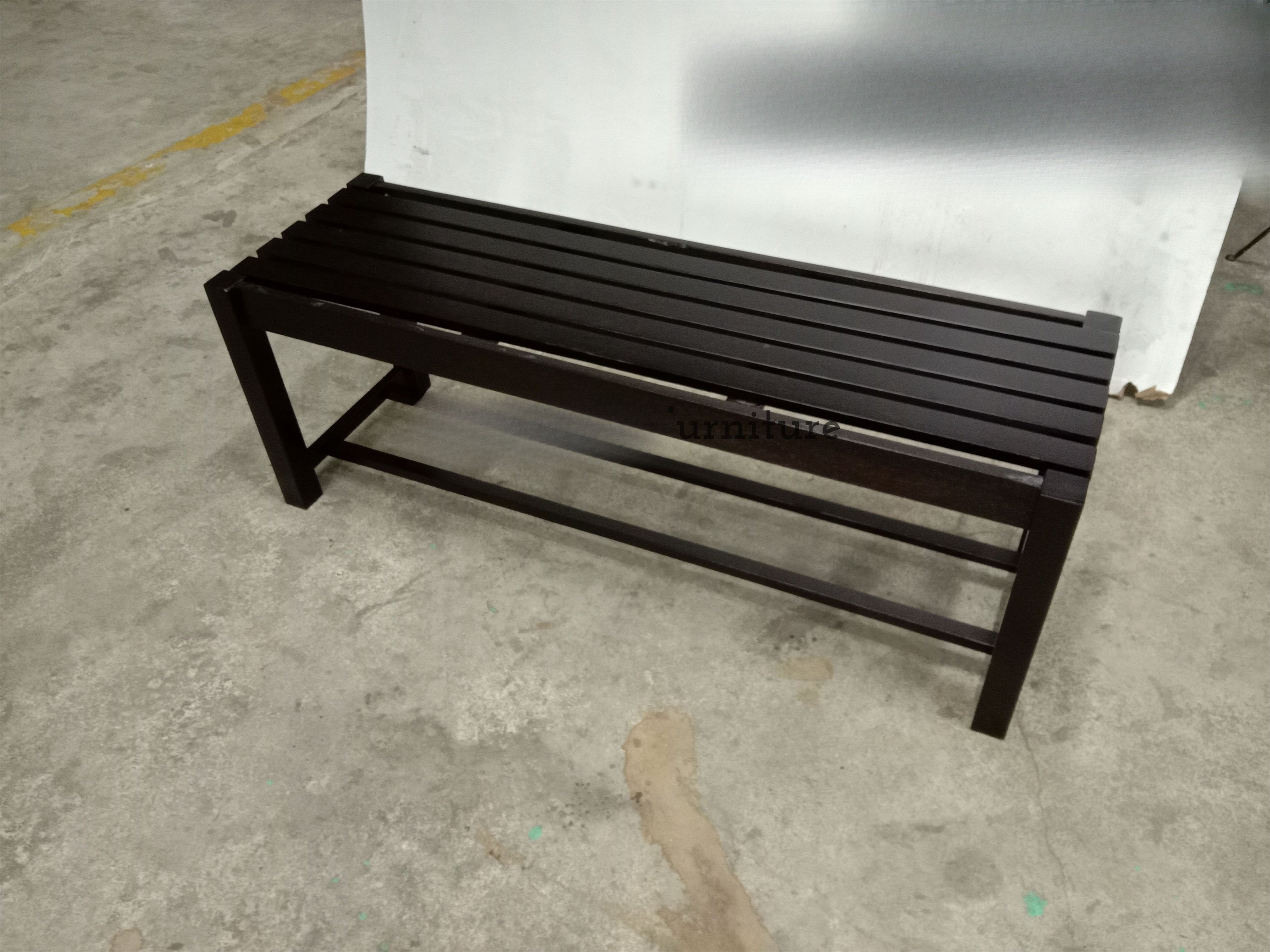 Solid Rubber Wood Bench Chair