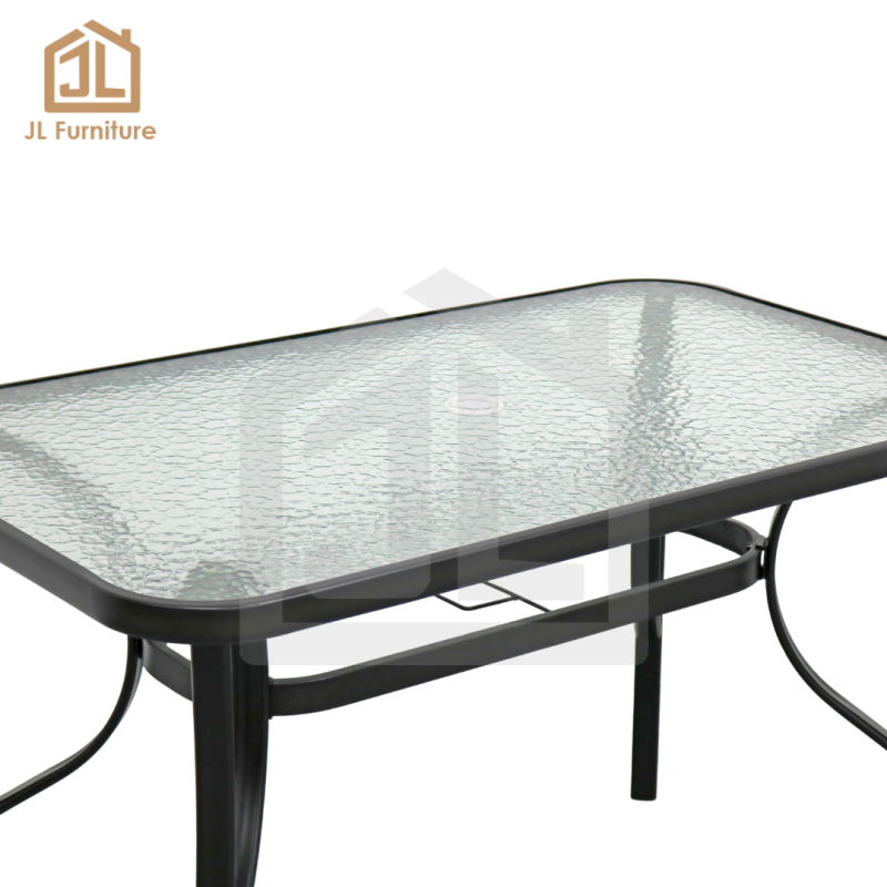 Rectangular Glass Outdoor Dining Table