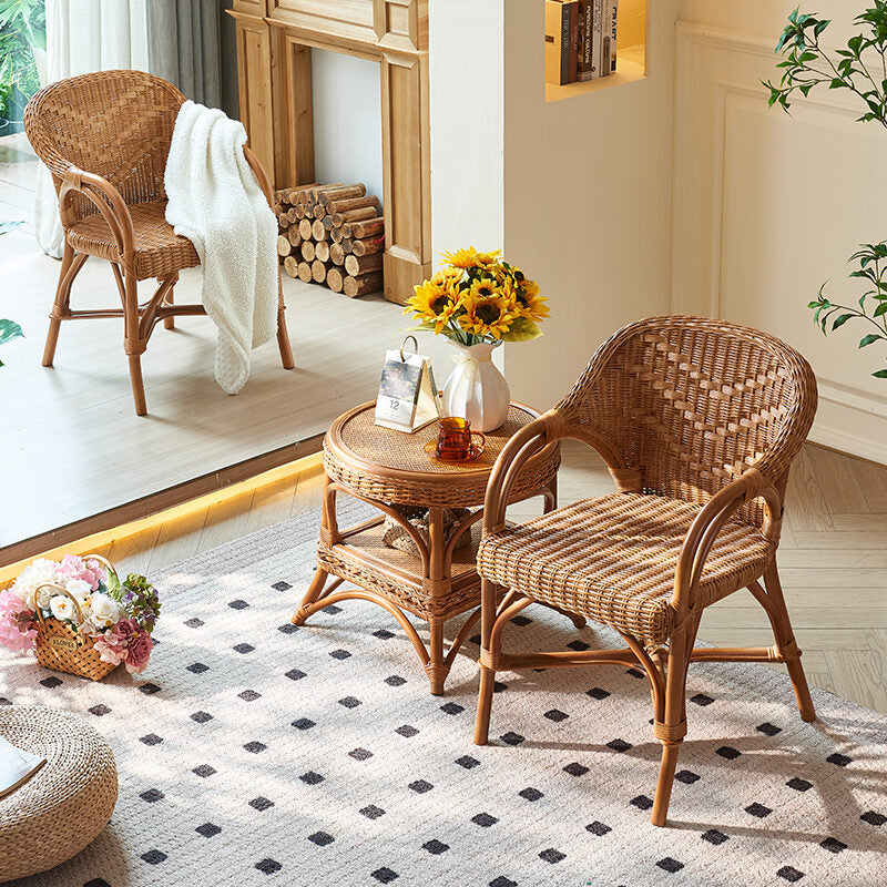 Natural Wicker Single Backrest Chair