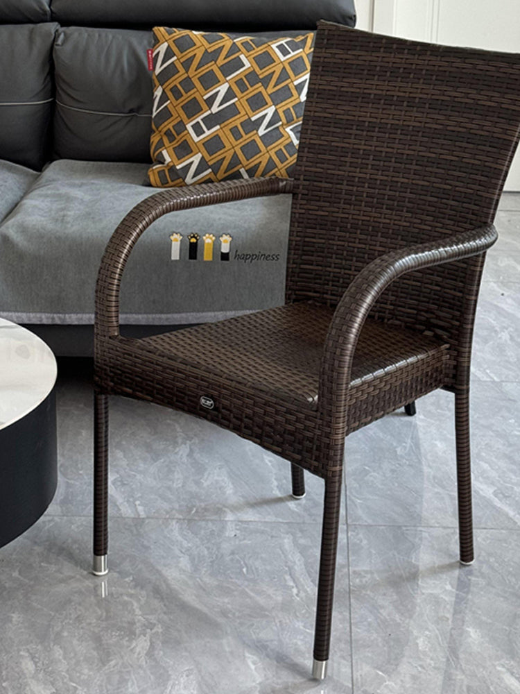 Oversized High Back Wicker Outdoor Armchair