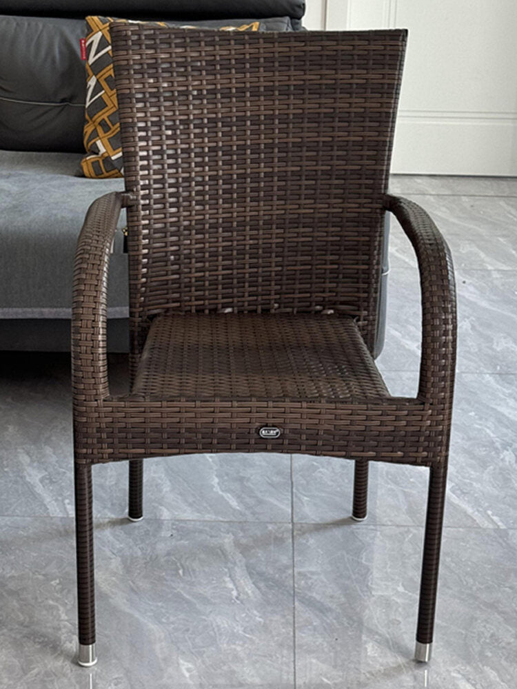 Oversized High Back Wicker Outdoor Armchair