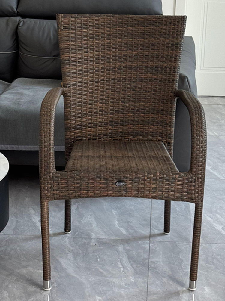 Oversized High Back Wicker Outdoor Armchair