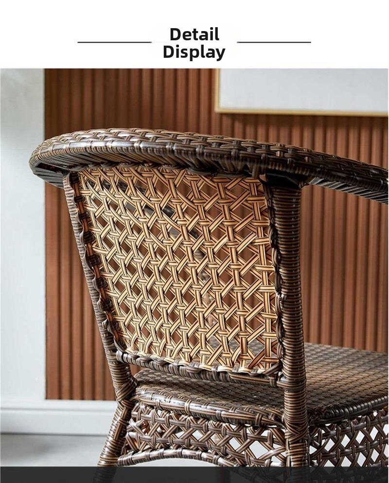 Elderly Outdoor Single Wicker Armchair