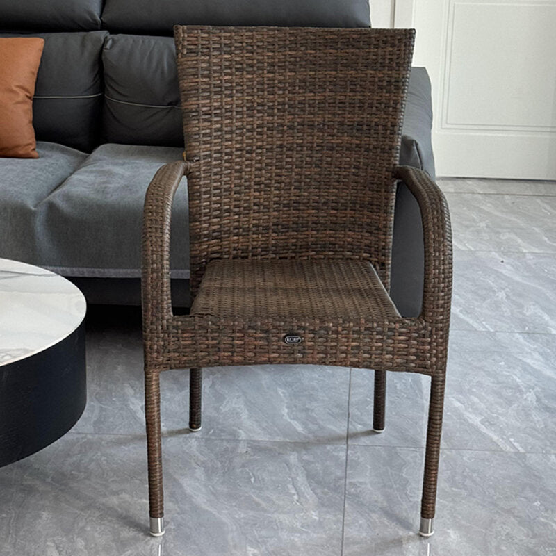 Oversized High Back Wicker Outdoor Armchair