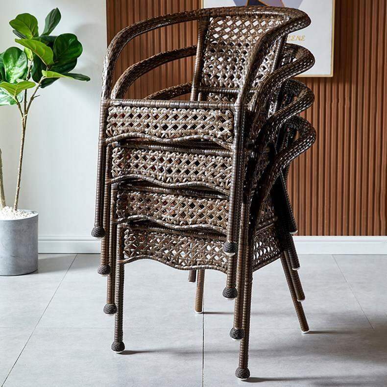 Elderly Outdoor Single Wicker Armchair