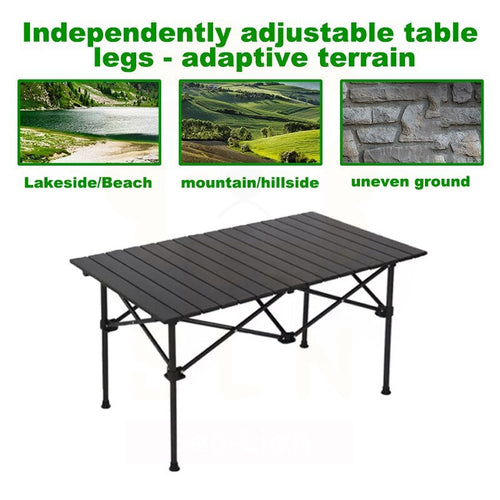 Aluminum Waterproof Egg Roll Camping Table