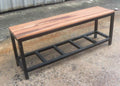 Wooden Seat Metal Leg Bench