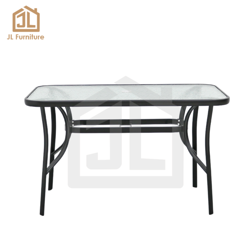 Rectangular Glass Outdoor Dining Table